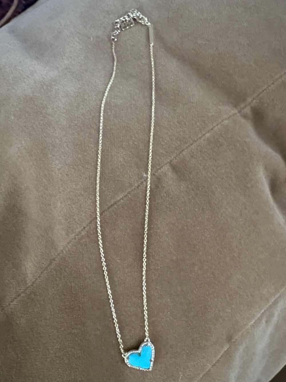 Kendra Scott Turquoise Heart Pendant Necklace